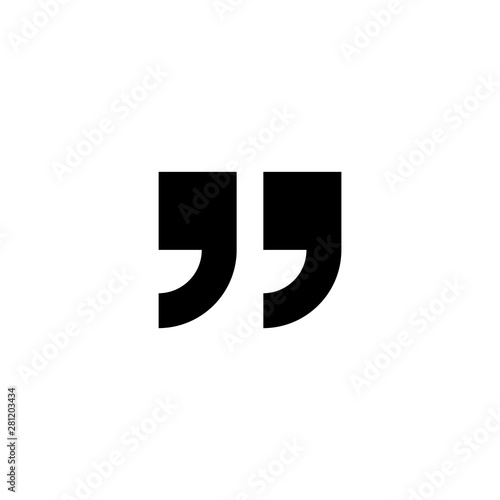 Quote icon. Quote sign icon. Quotation mark symbol.