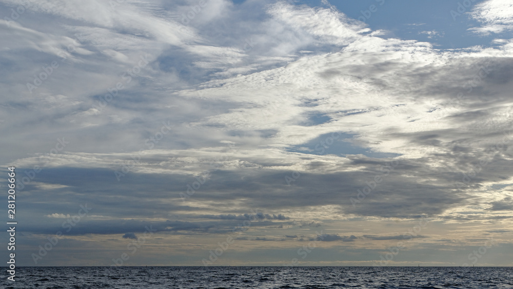 panorama of clouds over sea