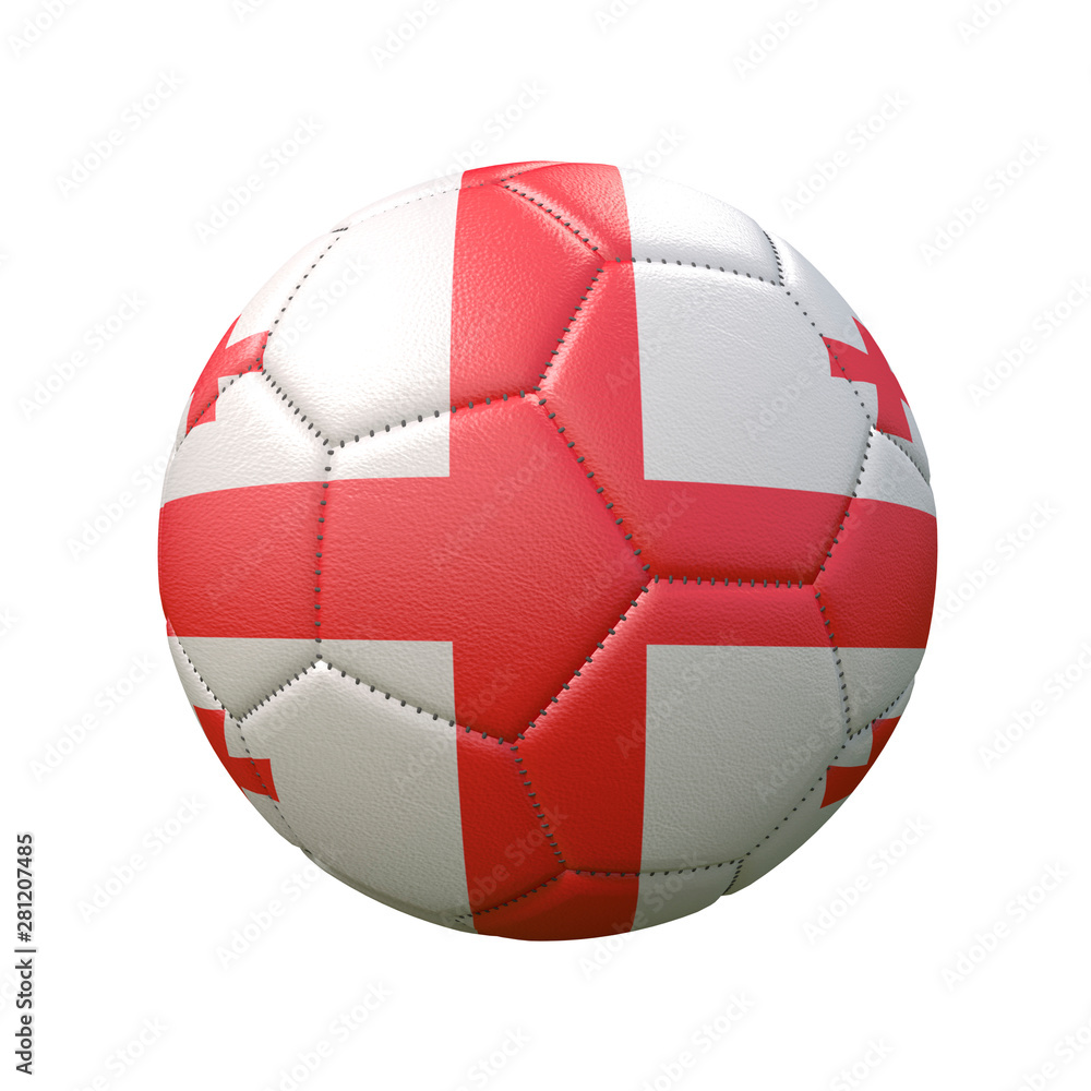 Obraz premium Soccer ball in flag colors isolated on white background. Georgia. 3D image