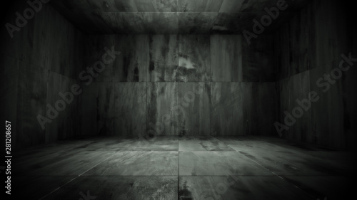 Dark Room Background (3d Illustration)