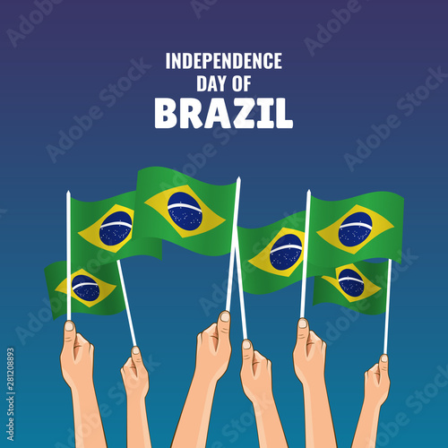 Vector Illustration on the theme Independence Day of Brazil. 