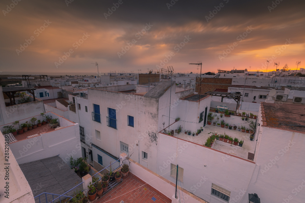 Roofview from Conil de la Frontera at Cadiz region, Andalucia, Spain.