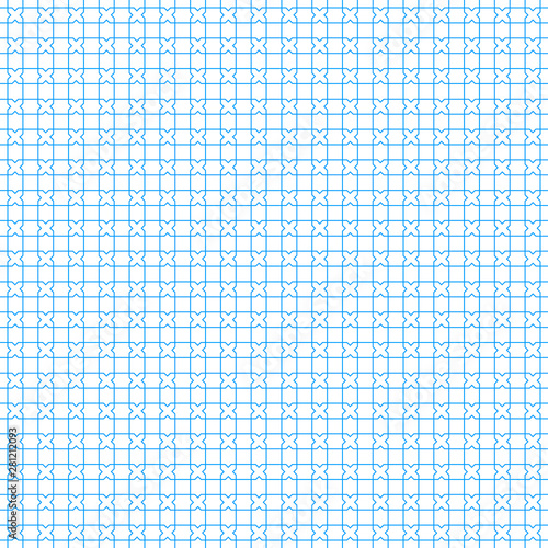 Seamless blue geometric jalousie background in plain style. Flat.