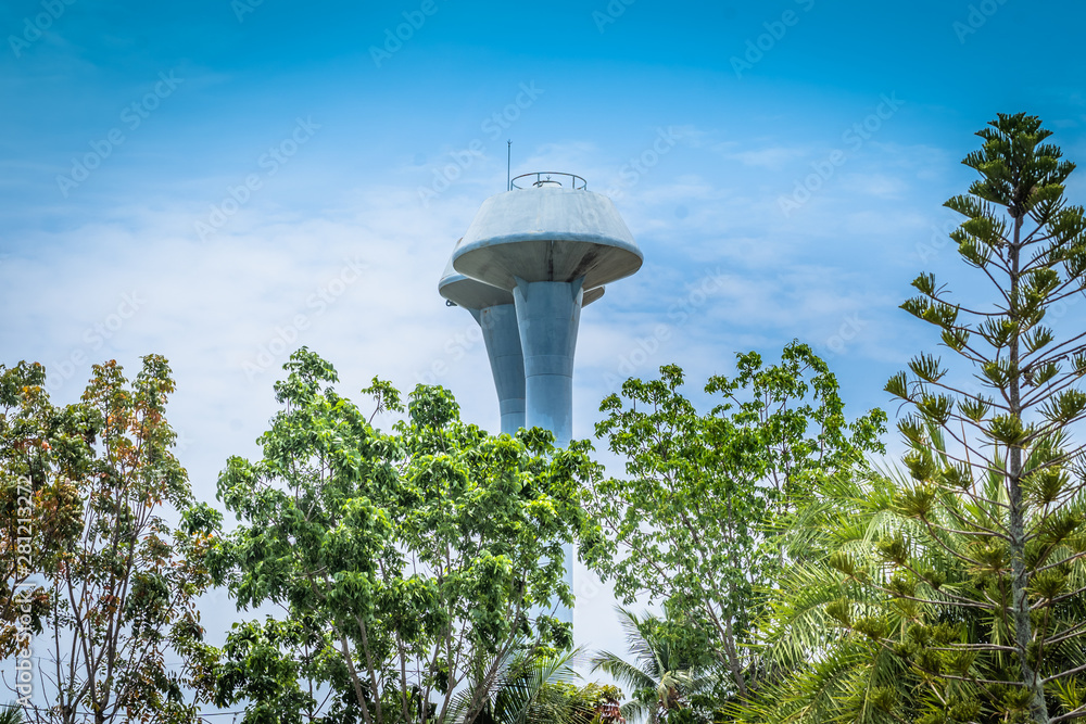 Water tower. Water towers, generally impounding water in residential areas, are also an important part of the water plant's production process Water tower. Water towers, generally impounding water in residential areas, are also an important part of the water plant's production process