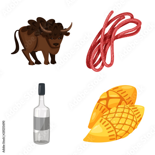 Isolated object of poland and travel logo. Collection of poland and europe vector icon for stock.