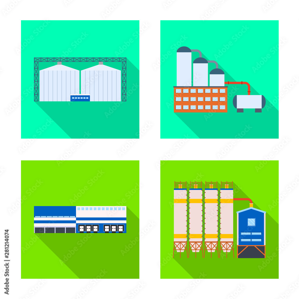 Isolated object of architecture and technology icon. Set of architecture and building vector icon for stock.