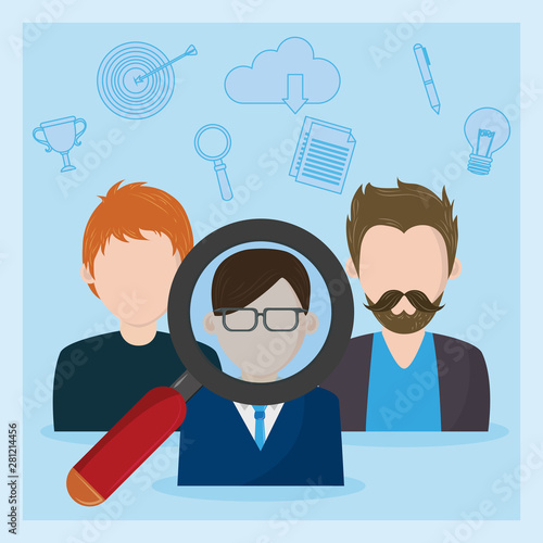 Professional business social networking characters