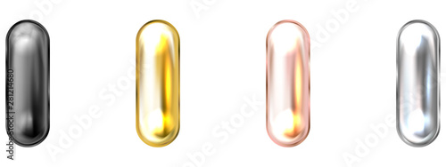Golden foil balloon, inflated alphabet symbol I