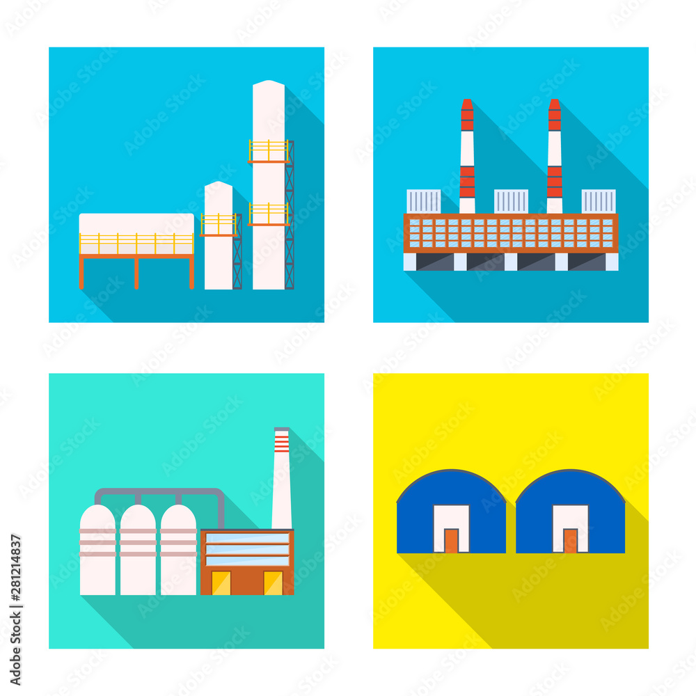 Naklejka premium Vector design of architecture and technology sign. Collection of architecture and building vector icon for stock.