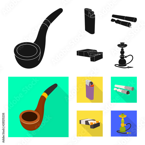 Isolated object of accessories and harm icon. Set of accessories and euphoria vector icon for stock.