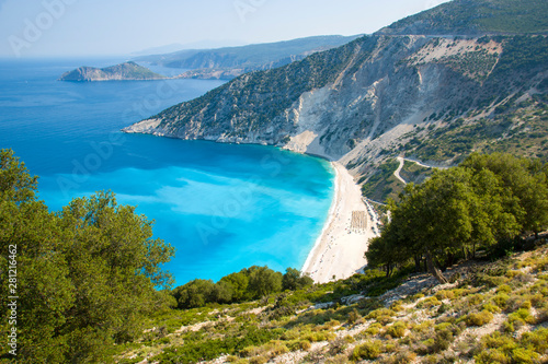Beauty of Myrtos famous beach of Kefalonia island, top 10 destination