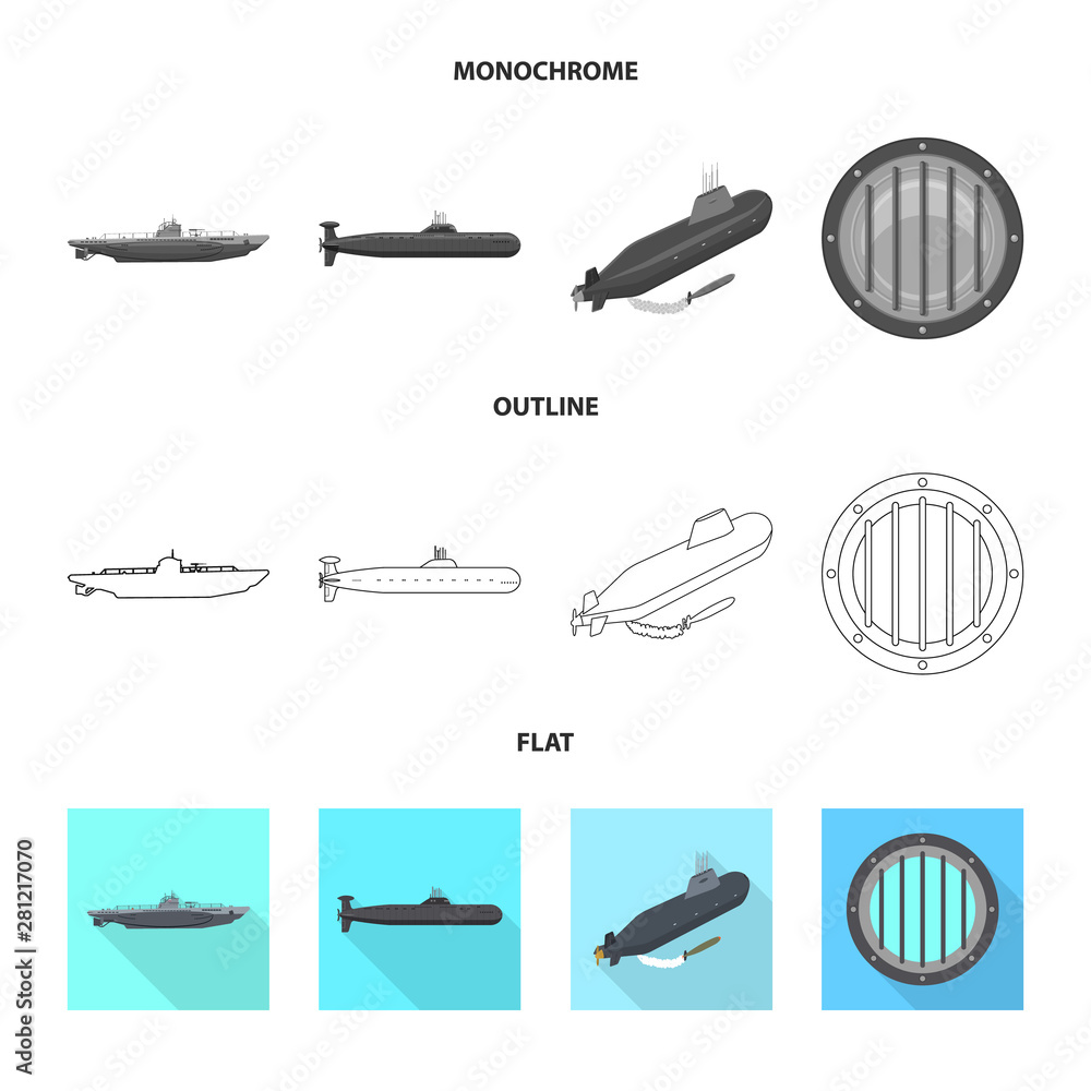 Vector design of war and ship sign. Collection of war and fleet stock symbol for web. Vector design of war and ship sign. Collection of war and fleet stock symbol for web.