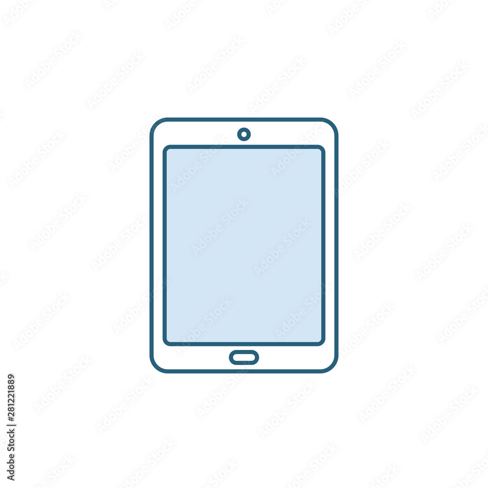 Tablet icon. Digital device with touch screen. Ebook reader vector illustration. Isolated pictogram on white beckgraund. Black symbol for web design in flat style. Icon for button or app. Tablet icon. Digital device with touch screen. Ebook reader vector illustration. Isolated pictogram on white beckgraund. Black symbol for web design in flat style. Icon for button or app.
