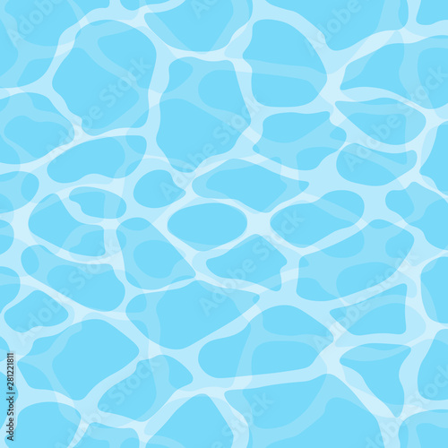 Blue Shining Water Surface Background. Abstract Waves Pattern. Vector illustration