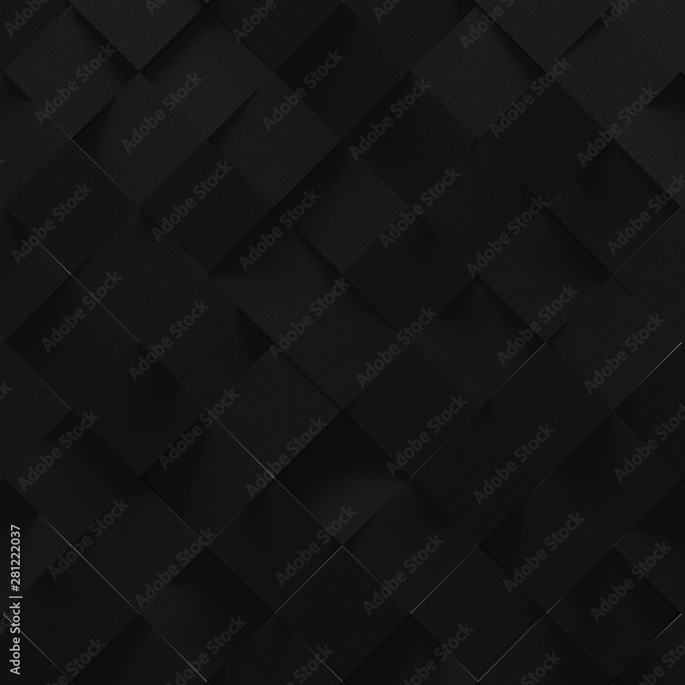 Black Square Tiled Background (3D Illustration) Black Square Tiled Background (3D Illustration)