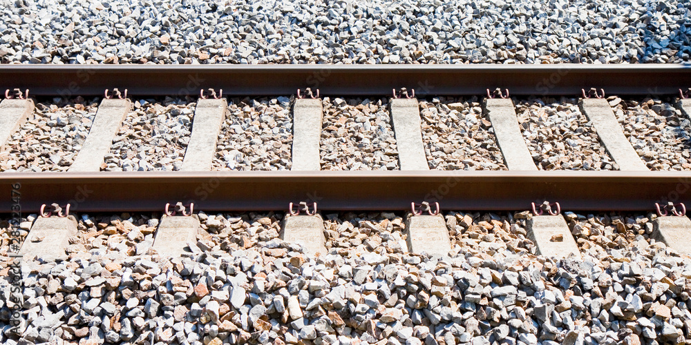 Detail of a Swiss railway - focus on foreground Detail of a Swiss railway - focus on foreground