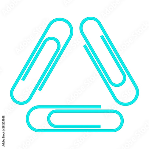 Wallpaper Mural Paper clips isolated on white background,Top view,flat lay,Paperclip icon Torontodigital.ca