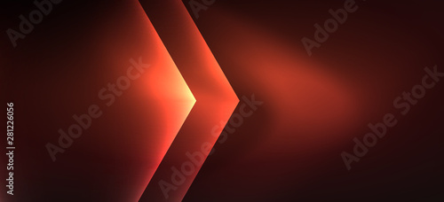 Neon shiny color lines background. Abstract colorful web template Geometric modern technology concept.