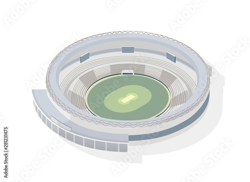 Isometric round arena