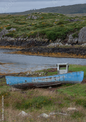 Connemara Ireland abandoned boat
