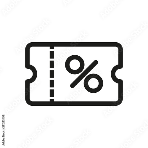Discount coupon icon. Simple vector illustration