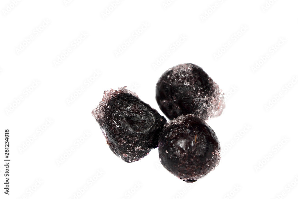 frozen berries on white background, black currant, isolated frozen berries on white background, black currant, isolated