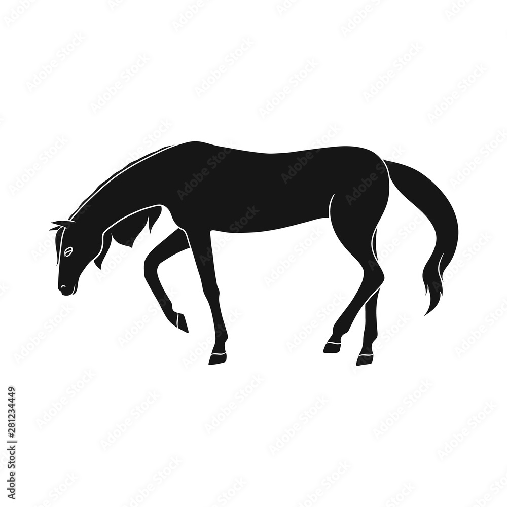 Obraz premium Vector design of running and horse logo. Collection of running and hoofed stock vector illustration.