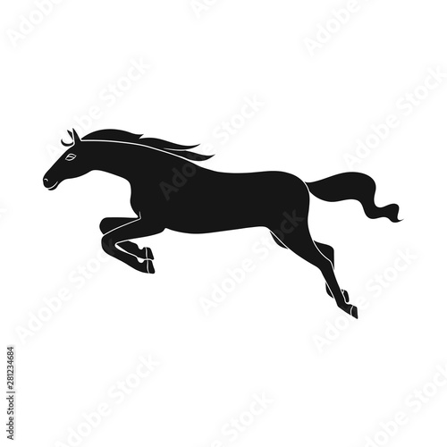 Vector design of horse and gallop logo. Set of horse and hoofed vector icon for stock.