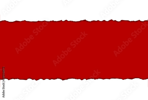 vector torn paper with ripped edges with red space for your text