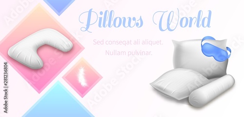 Blank Square, Roll and Neck Pads with Blindfold