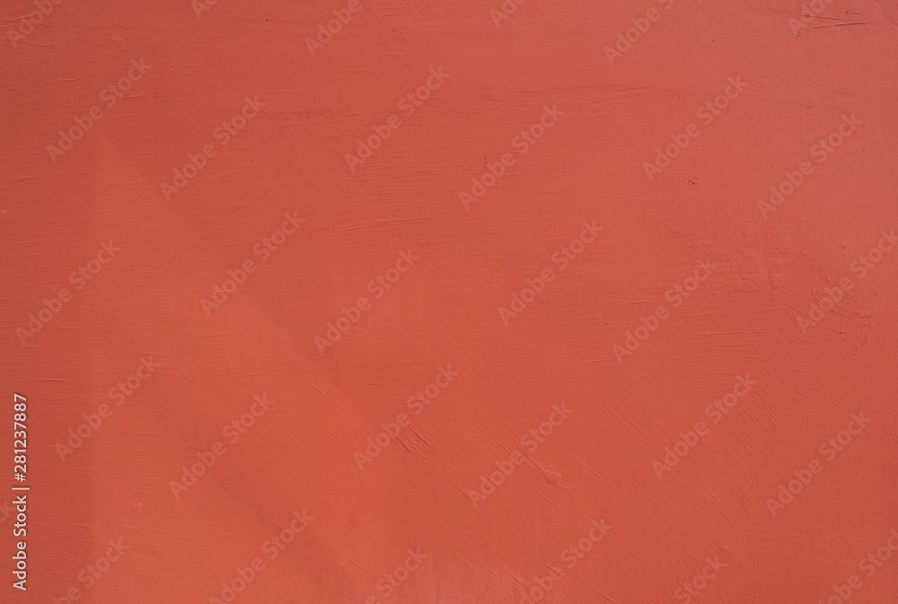 Wall with red plaster Wall with red plaster