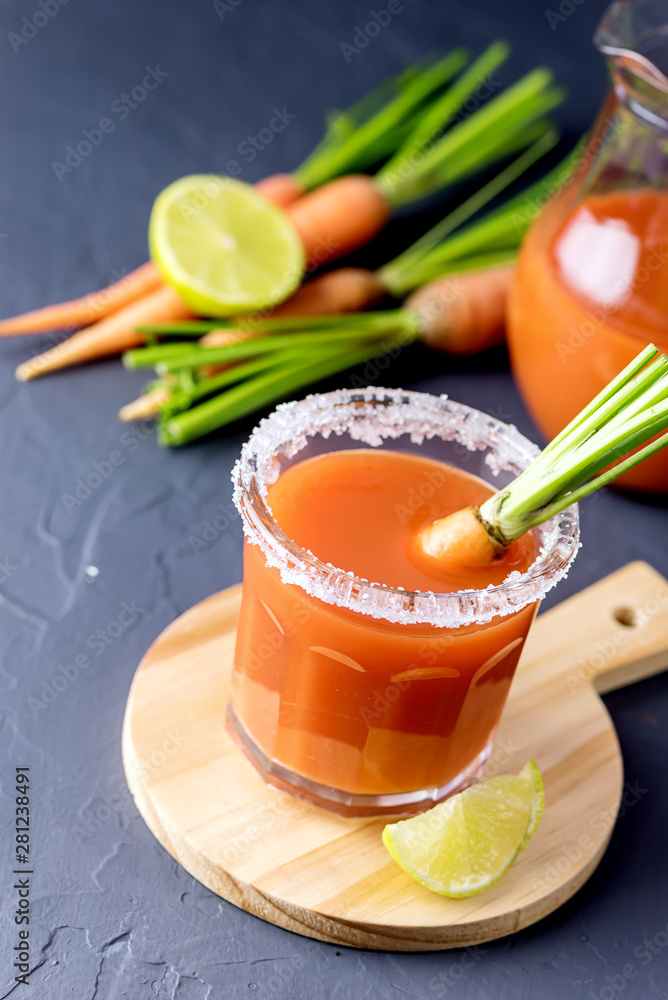 Glass of Tasty Carrot Juice with Lime Juice Healthy Diet Detox Drink Vitamin Glass of Vegetable Juice Decorated With Fresh Carrot Glass of Tasty Carrot Juice with Lime Juice Healthy Diet Detox Drink Vitamin Glass of Vegetable Juice Decorated With Fresh Carrot