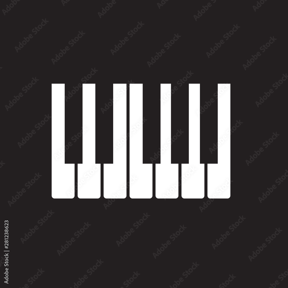 Plakat ikona klawiszy fortepianu - ilustracji wektorowych