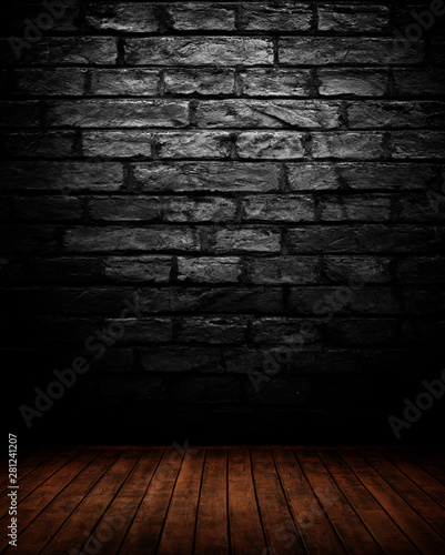 dark empty interior room. may used as background.