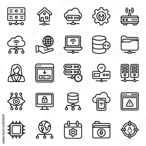 Pack Of Web Hosting Icons 