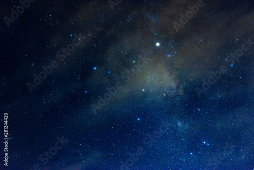 Milky way galaxy cosmos on dark sky