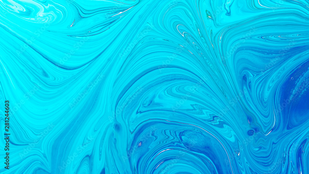 Fototapeta premium Blue Liquid marble abstract surfaces Design.