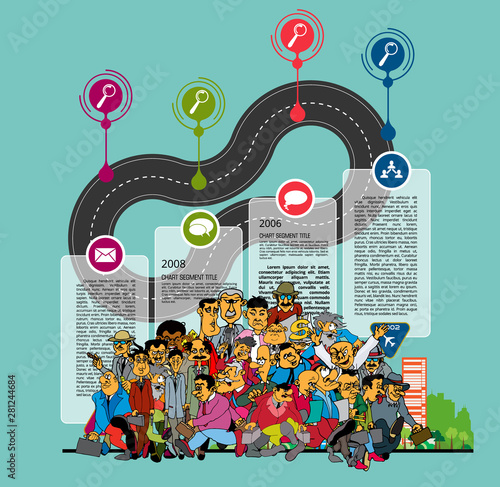 Business infographic layout. Design colorful presentation templates