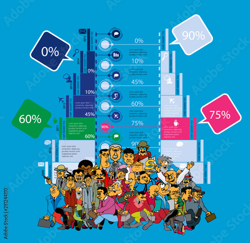 Business infographic layout. Design colorful presentation templates