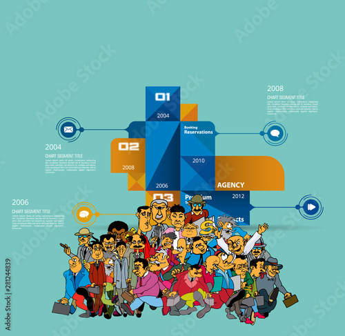 Business infographic layout. Design colorful presentation templates