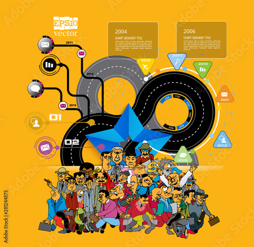 Business infographic layout. Design colorful presentation templates