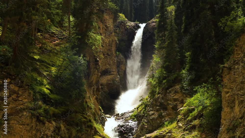 Rough river in the mountains. Kyrgyzstan Rough river in the mountains. Kyrgyzstan