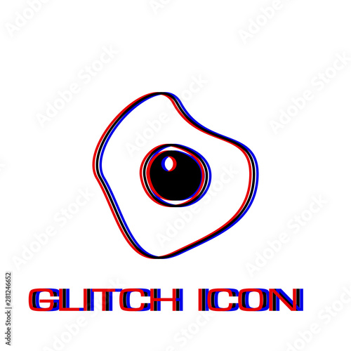 Oomelette icon flat.