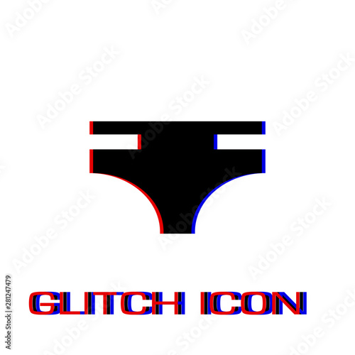 Swimming trunks for men icon flat.