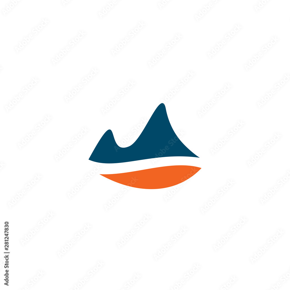 Obraz premium Mountain icon logo design vector template