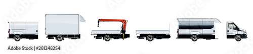Vector truck template isolated on white background