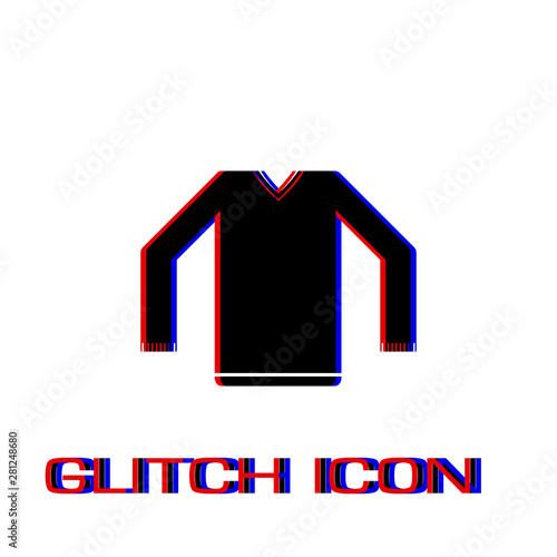Sweater icon flat.