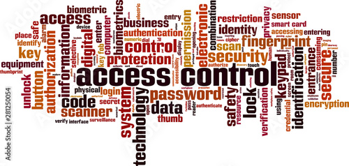 Access control word cloud