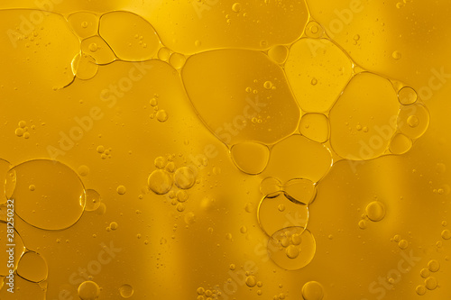 Abstract Yellow water bubbles background