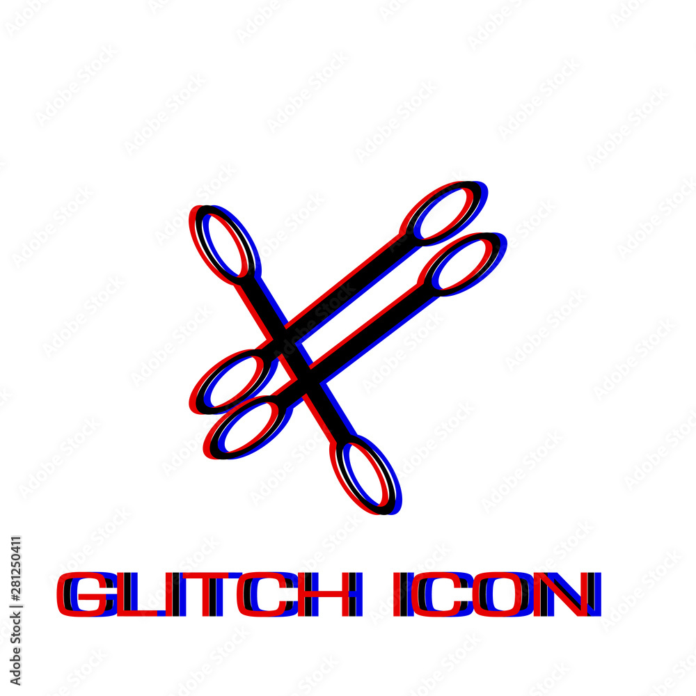 Naklejka premium Cotton swabs icon flat.